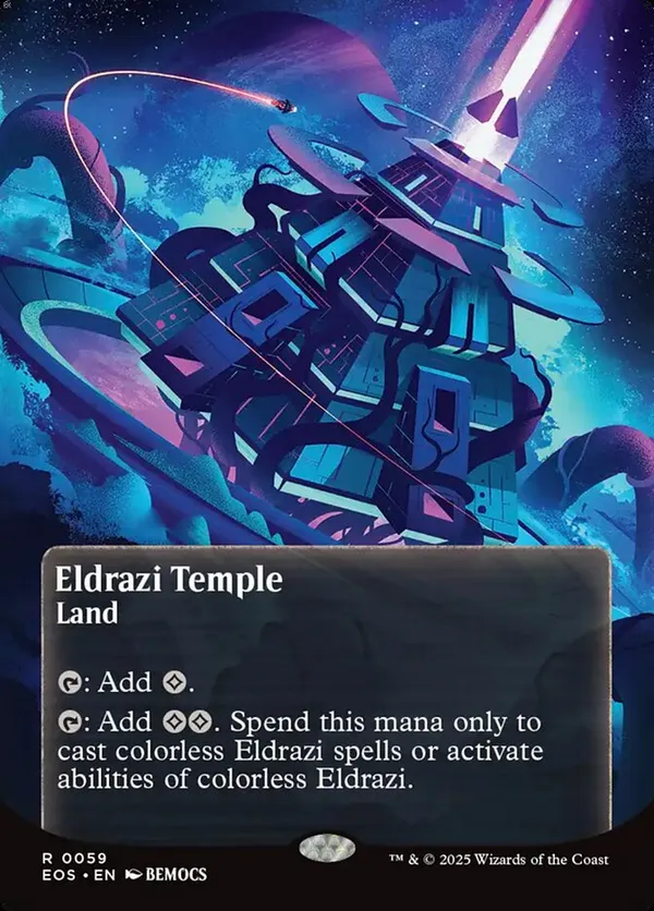 Eldrazi Temple (0149) (Borderless) (Galaxy Foil) • Edge of