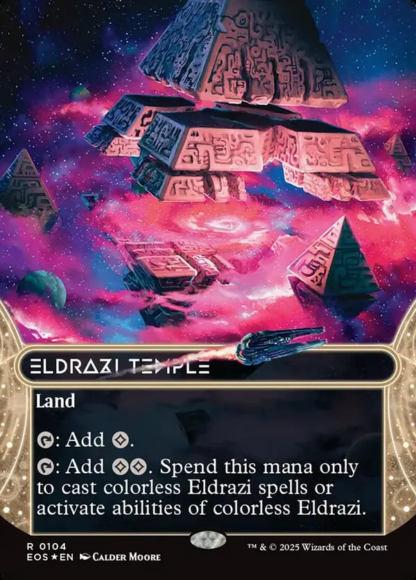 エルドラージの寺院　ボーダーレス　4枚セット 1154)□ボーダーレス□《エルドラージの寺院/Eldrazi Temple