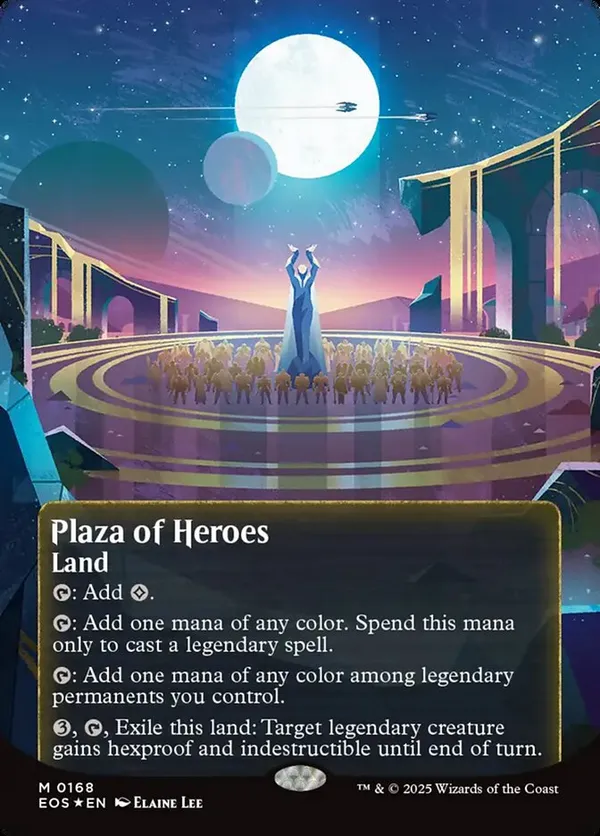 Plaza of Heroes (0168) (Borderless) (Galaxy Foil)