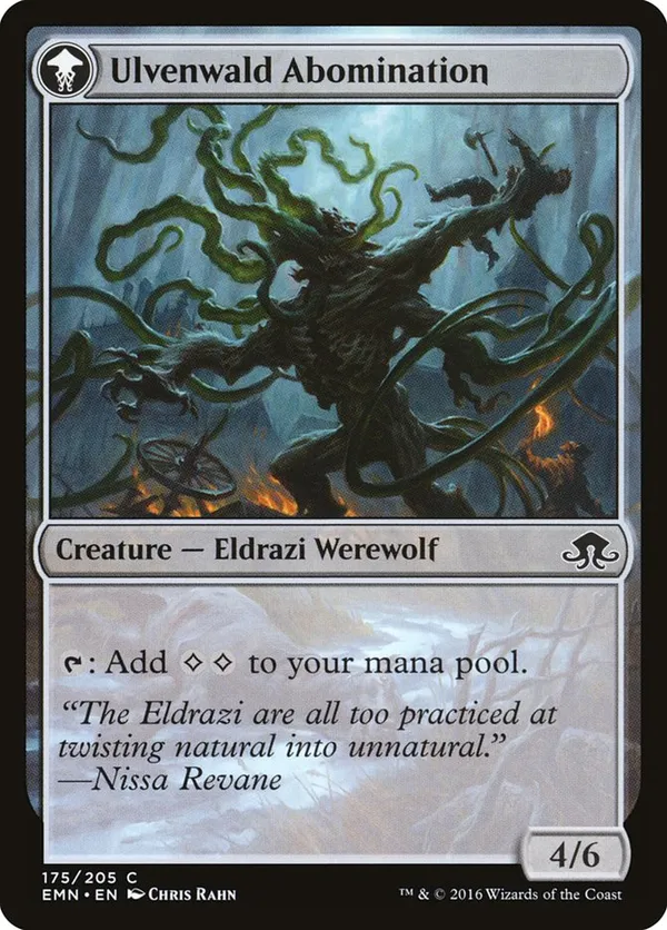 Flipped card