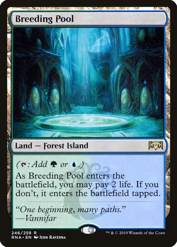 Zendikar Expeditions 繁殖池 Breeding Pool Breeding Pool Magic the Gathering Proxy