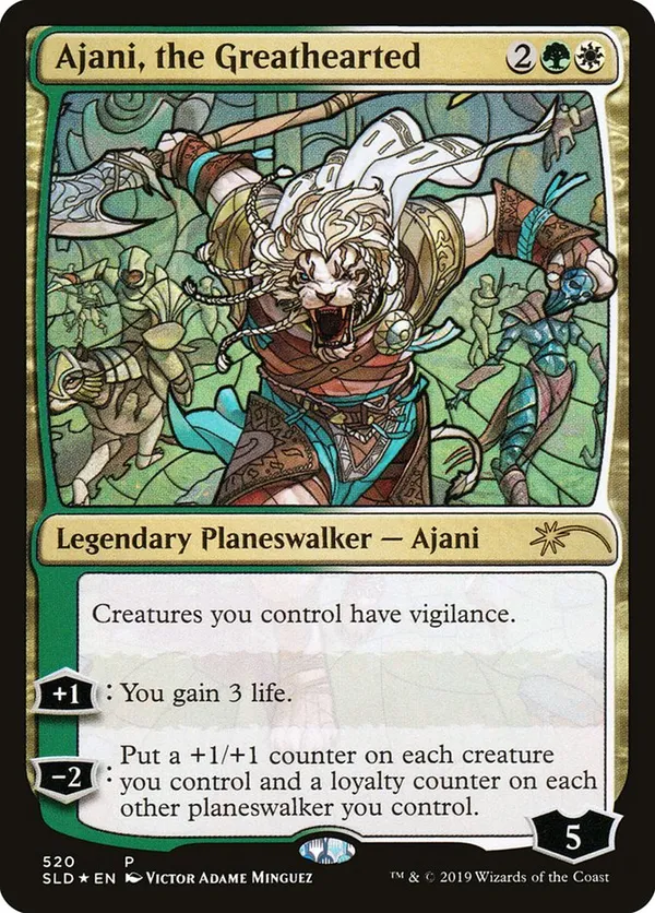 Ajani, the Greathearted (Stained Glass)