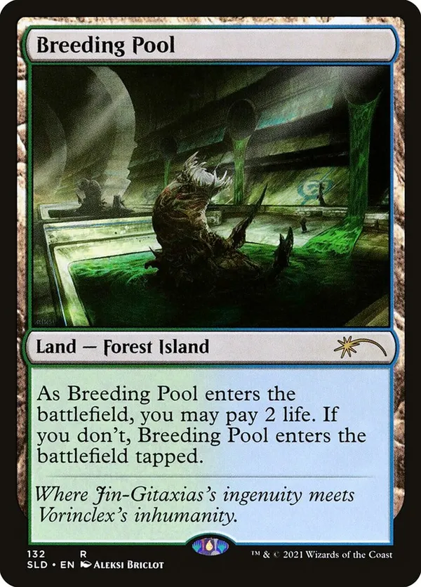 Breeding Pool (Borderless) (Galaxy Foil) • Unfinity (UNF) #537