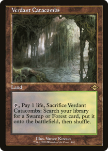 thumbnail interactive-video image 1 of Foil Etched Verdant Catacombs (Retro Frame) – Modern Horizons 2 – Magic MTG – Near Mint 1 of 5
