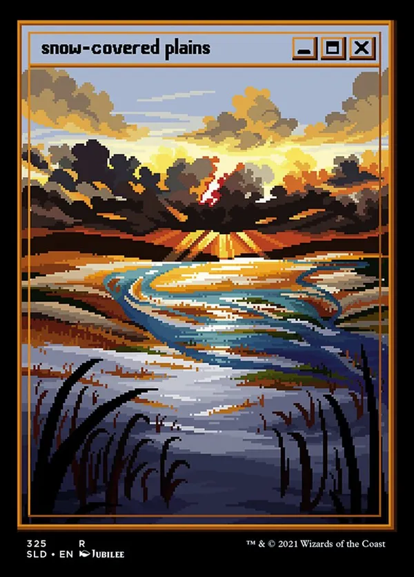 Snow-Covered Plains (PixelSnowLands.jpg) (Foil Etched)