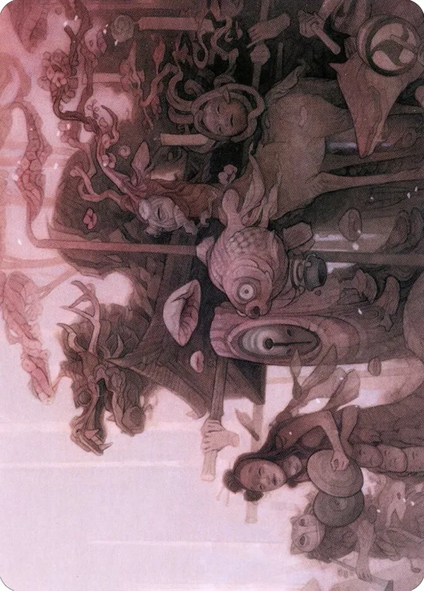 March of Burgeoning Life Art Card (Gold-Stamped Signature)