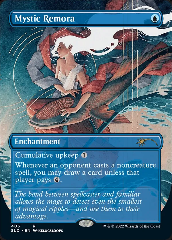 MTG【Foil】神秘的負荷/Mystic Remora１枚 Mystic Remora (Borderless) • Secret Lair Series (SLD) #406