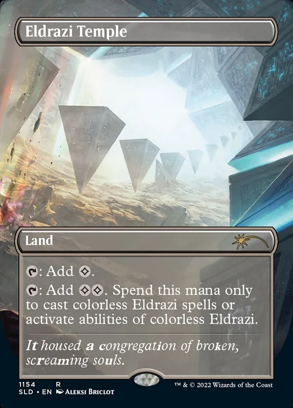 Eldrazi Temple (0104) (Borderless) (Galaxy Foil) • Edge of