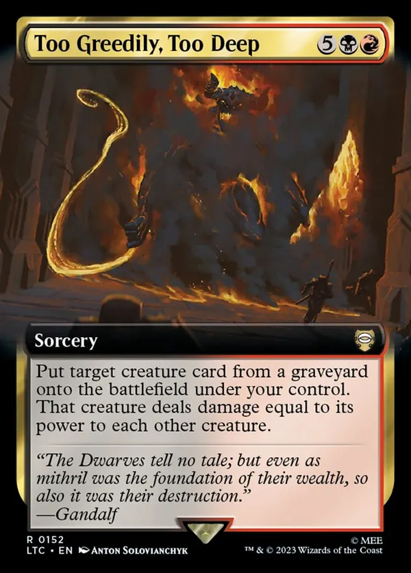 Too Greedily, Too Deep (Extended Art)