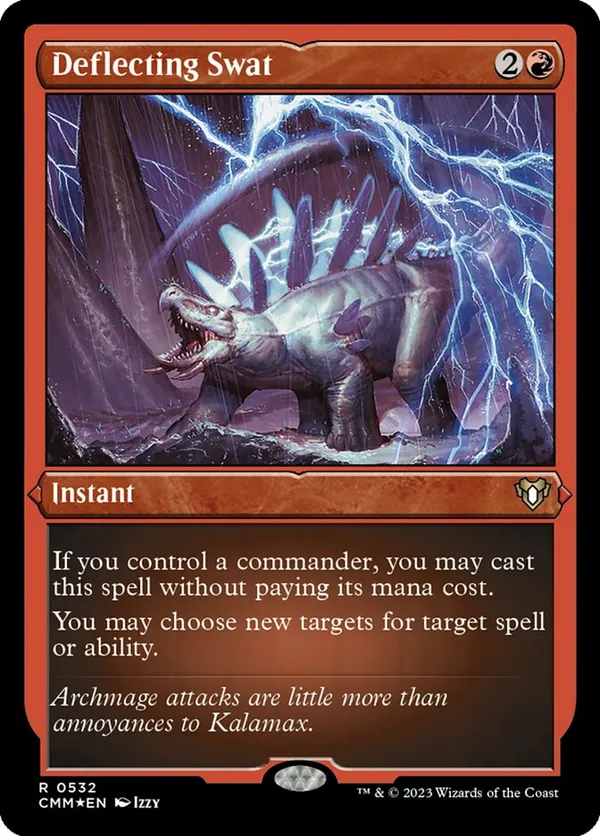 【フルアート】偏向はたき/Deflecting Swat日本語MTG 非FOIL Deflecting Swat (Foil Etched) • Commander Masters (CMM)