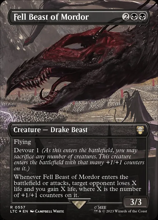 Fell Beast of Mordor (Borderless) (Surge Foil)