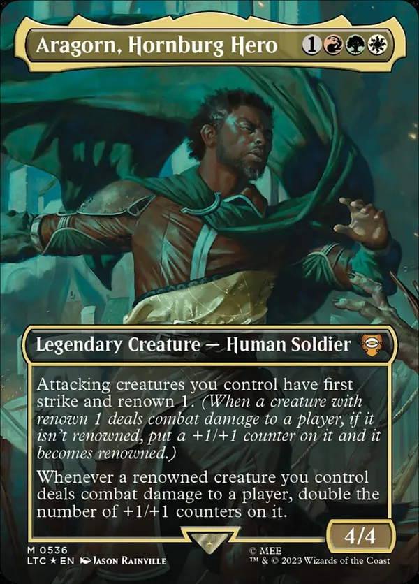 Aragorn, Hornburg Hero (Borderless) (Surge Foil)
