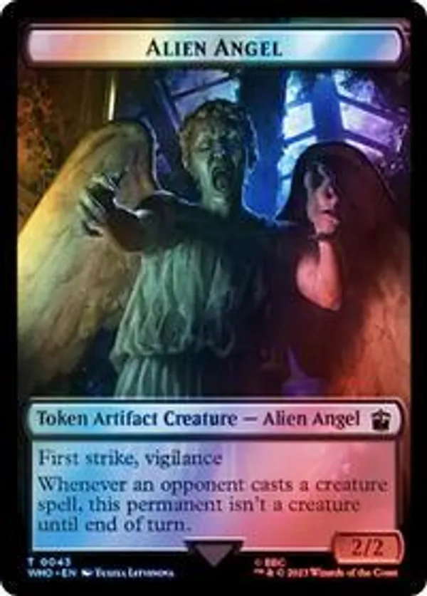 Alien Angel // Food (0059) Double-Sided Token (Surge Foil)