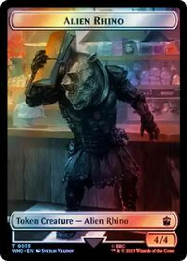 Alien Rhino // Beast Double-Sided Token (Surge Foil)