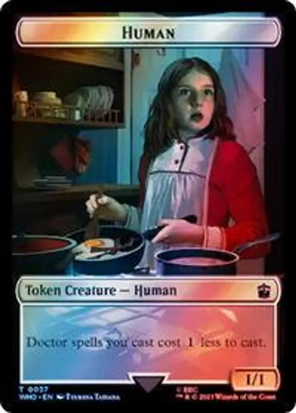 Human (0037) // Food (0059) Double-Sided Token (Surge Foil)