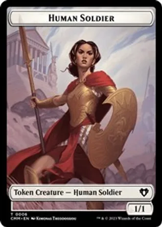 Human Soldier // Elemental (0025) Double-Sided Token