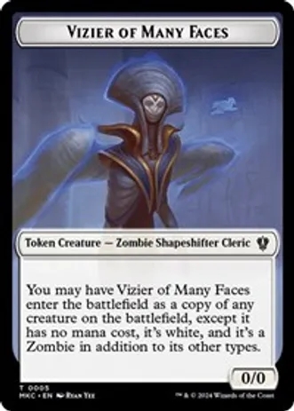 Vizier of Many Faces // Zombie Double-Sided Token