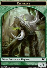 Elephant // Saproling Double-Sided Token