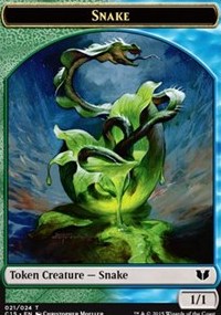 Snake (Multicolor) // Saproling Double-Sided Token