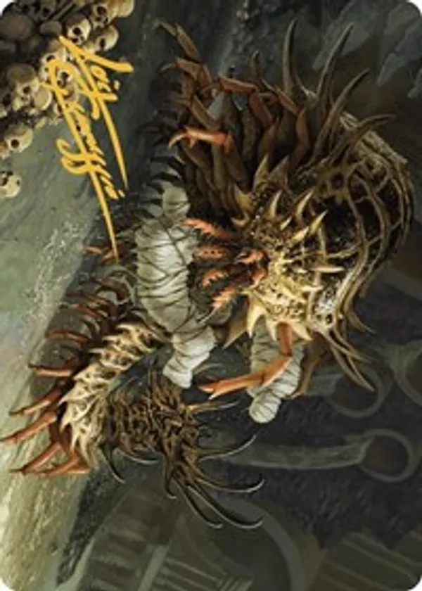 Rot Farm Mortipede Art Card (Gold-Stamped Signature)