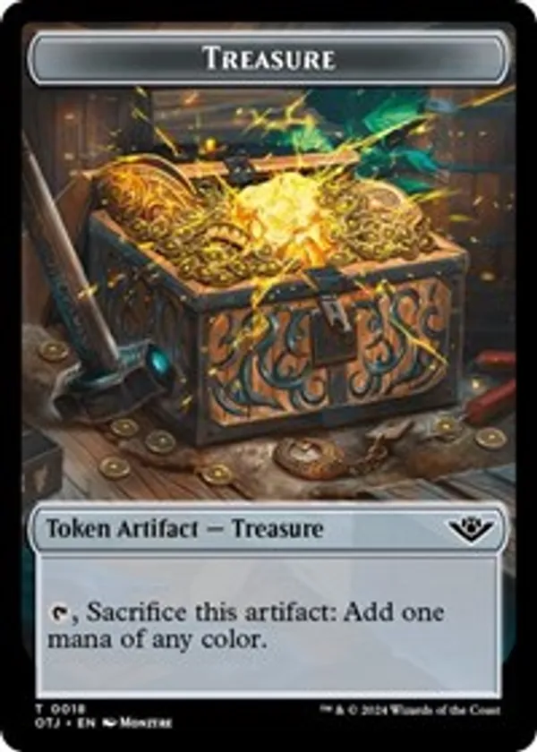 Treasure // Human Warrior Double-Sided Token