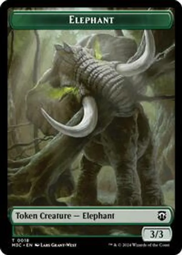 Elephant // Zombie Double-Sided Token