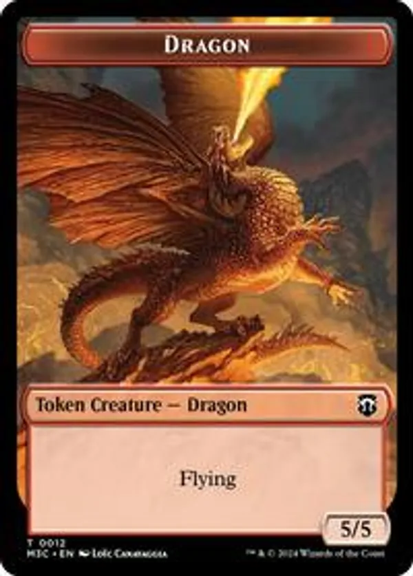 Dragon (Ripple Foil) // Copy Double-Sided Token