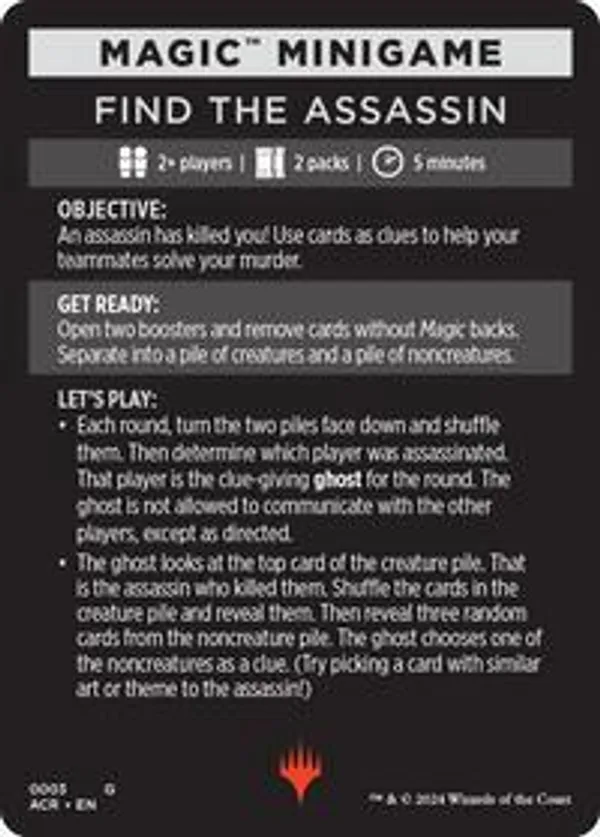 Magic Minigame: Find The Assassin