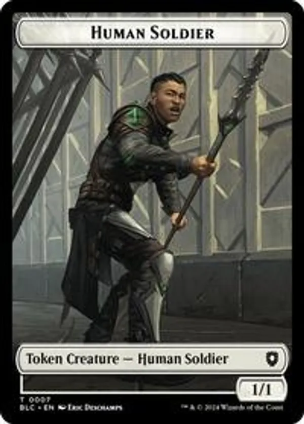 Human Soldier // Wolf (035) Double-Sided Token