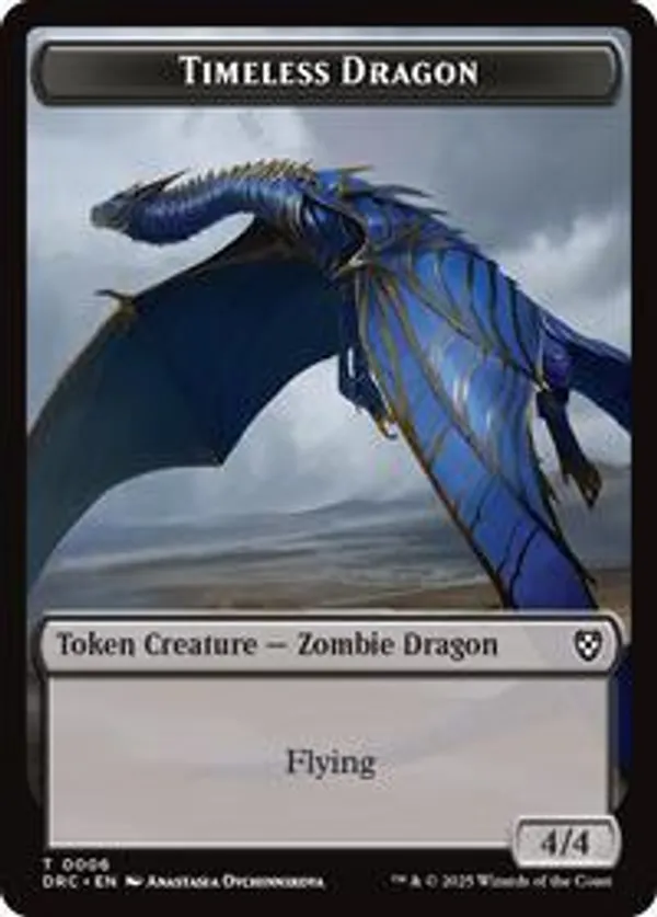 Timeless Dragon // Zombie (0007) Double-Sided Token