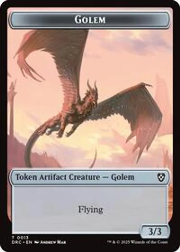 Golem (0013) // Nalaar Aetherjet Double-Sided Token