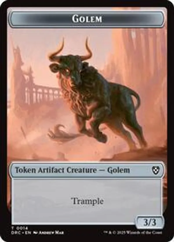 Golem (0014) // Thopter (0010) Double-Sided Token