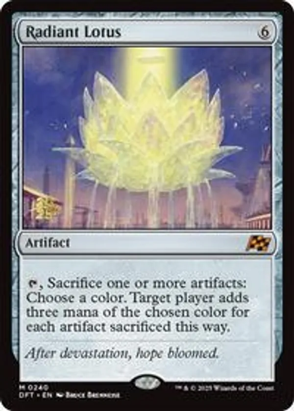 MTG　光輝の睡蓮/Radiant Lotus　Foil　ファーストプレイス 光輝の睡蓮/Radiant Lotus《日本語》【DFT】