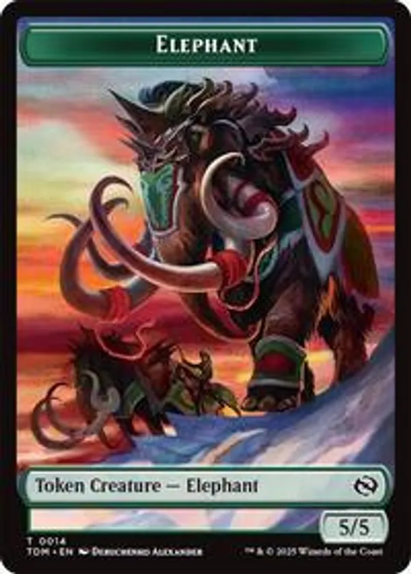 Elephant // Treasure  Double-Sided Token