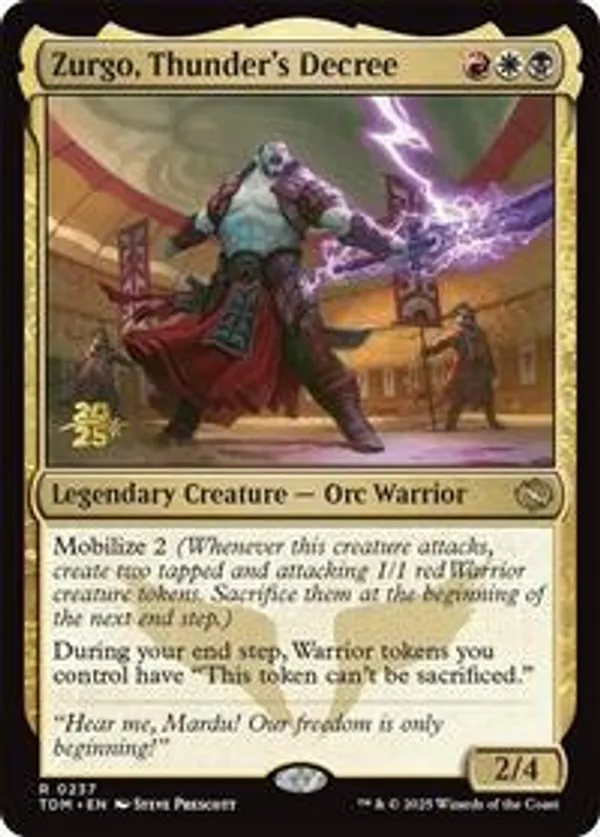 Zurgo, Thunder's Decree