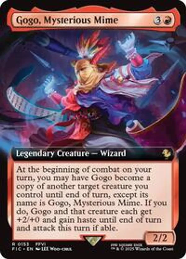 (153) MTG FF 拡張アート ものまね士、ゴゴ Foir Gogo, Mysterious Mime (Extended Art) • Commander: Final