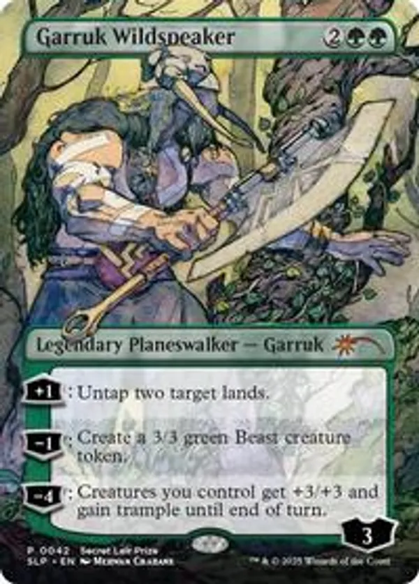 適当な価格 MTG Autograph サイン Lair Secret 野生語りのガラク