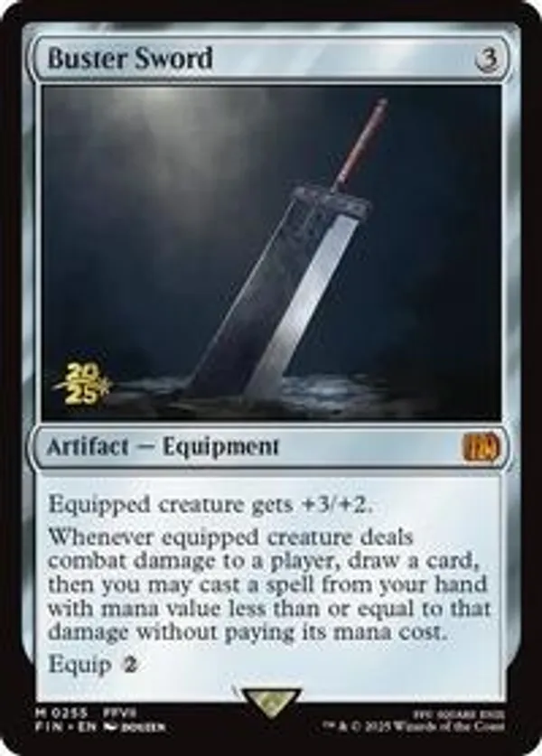 Foil プレリリース バスターソード Buster Sword 255 mtg Buster Sword • Prerelease Cards #255