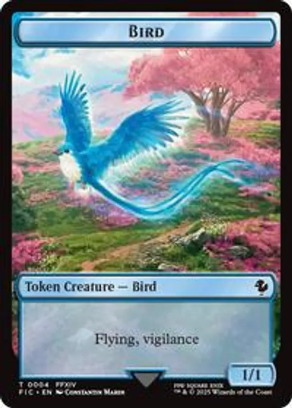 Bird // Hero (0029) Double-Sided Token (Surge Foil)