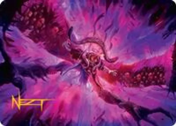 Hades, Sorcerer of Eld Art Card (Gold-Stamped Signature)