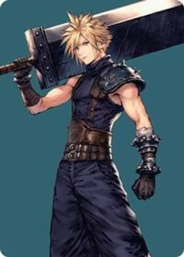 Cloud, Ex-SOLDIER Art Card (Gold-Stamped Signature) • Art