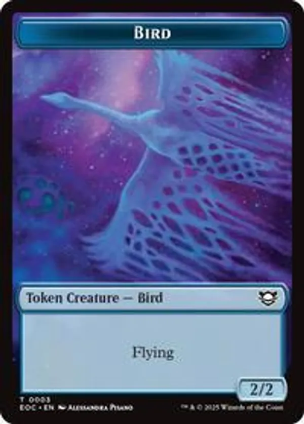 Bird // Golem (0012) Double-Sided Token