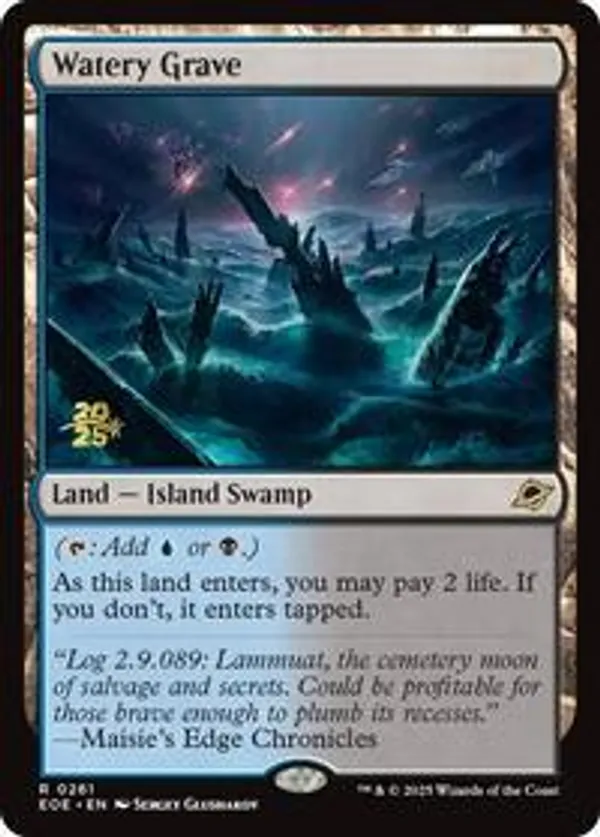 Watery Grave (Borderless) (Galaxy Foil) • Unfinity (UNF) #529