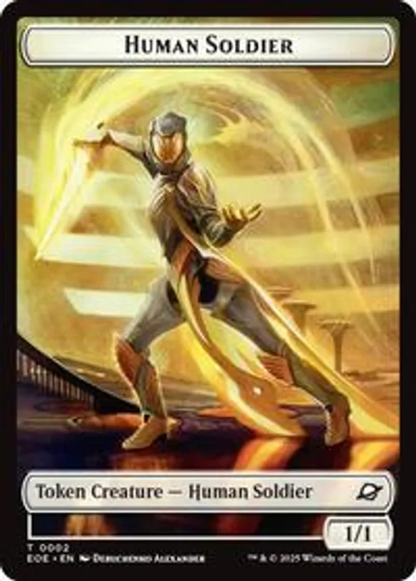 Human Soldier // Lander (0007) Doubled-Sided Token
