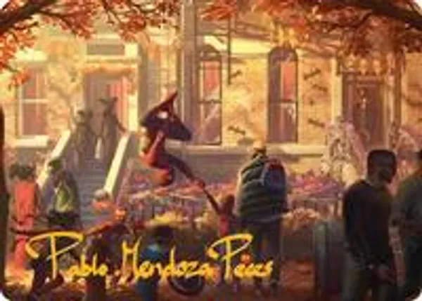 Friendly Neighborhood Art Card (Gold-Stamped Signature)