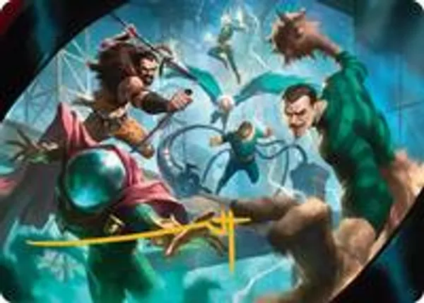 Behold the Sinister Six! Art Card (7/54) (Gold-Stamped Signature)