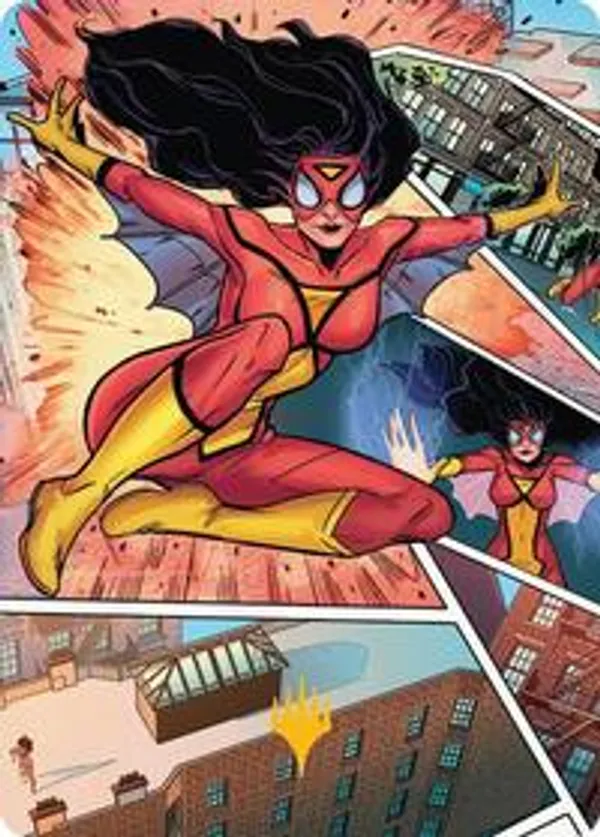 Spider-Woman, Stunning Savior Art Card (Gold-Stamped Planeswalker Symbol)