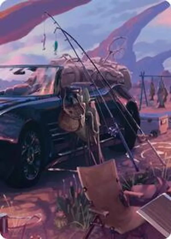 Fishing Gear Scene Art Card