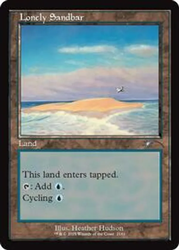 Lonely Sandbar (Retro Frame)