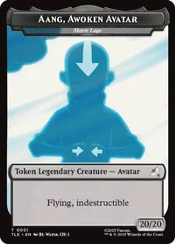 Aang, Awoken Avatar - Marit Lage // Treasure Double-Sided Token